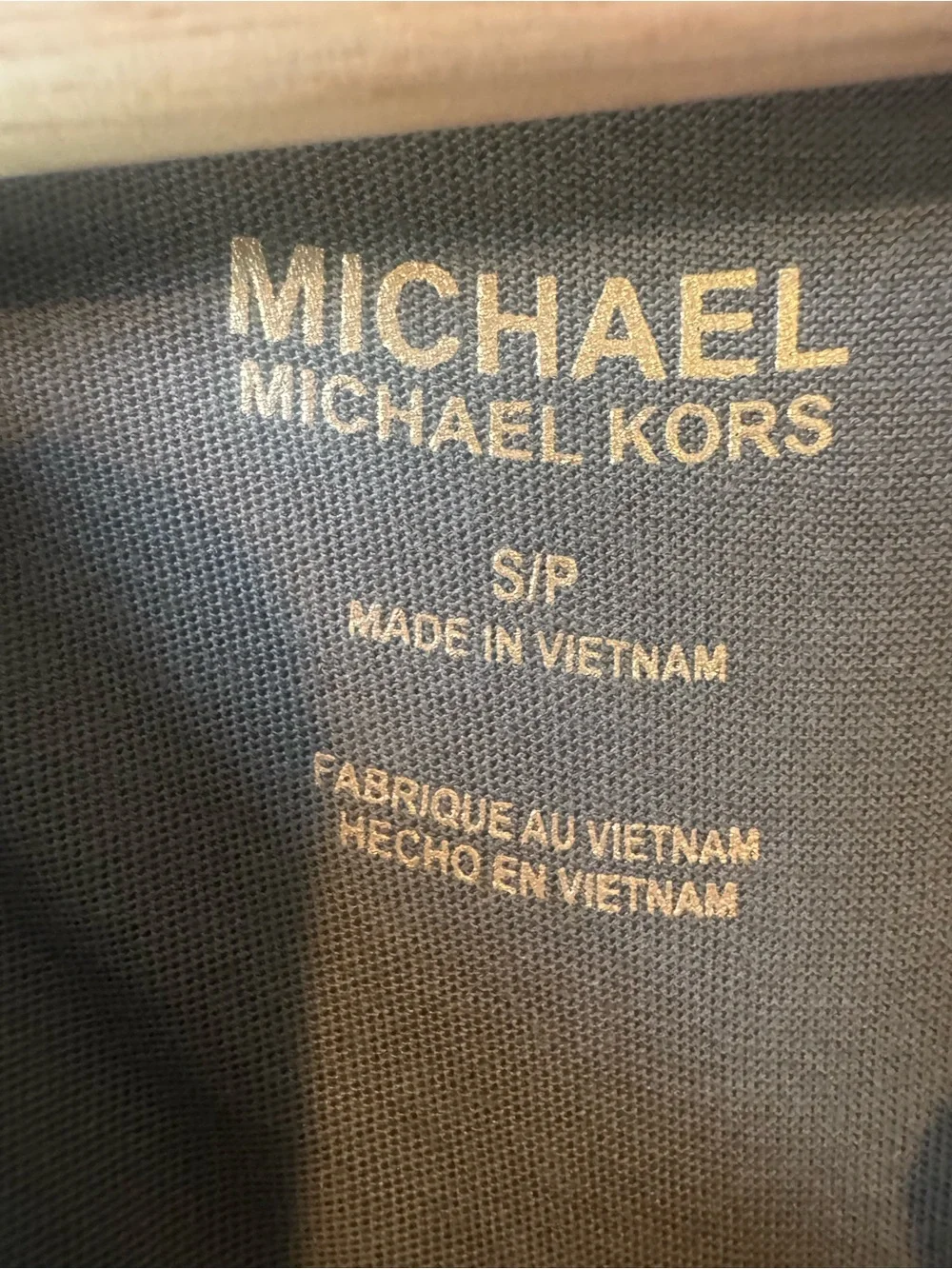 Michael Kors Olive Studded MK Logo Tee with Cream Wide-Leg Pants